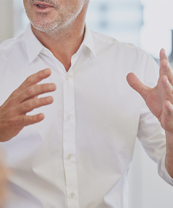 man making gestures